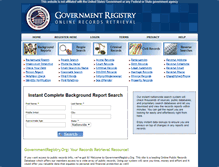 Tablet Screenshot of governmentregistry.org